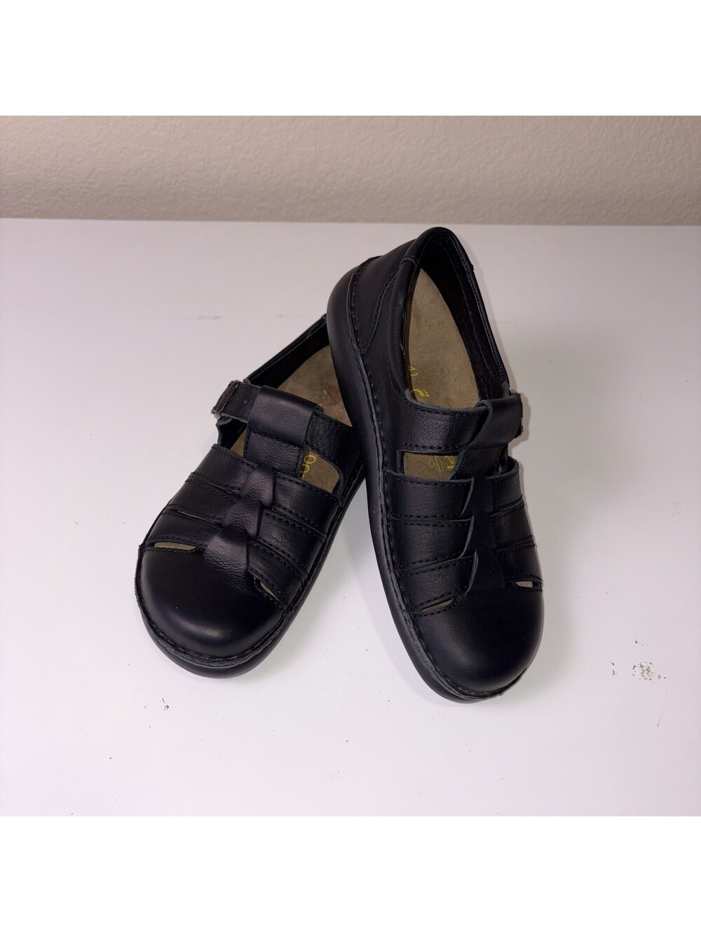 Birkenstock Footprints Men’s 8 EU 41 Black Leather Fisherman Shoes Sandals